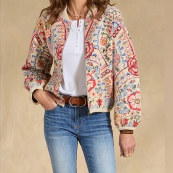 Sundance “Intarsia jacquard bomber jacket”. New with tags. - Picture 2 of 4